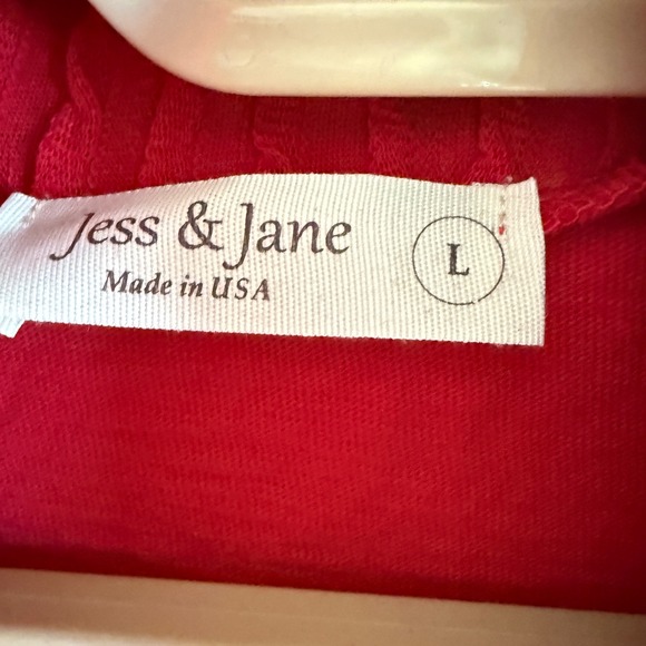 Jess & Jane Large Cowl Neck Mineral Wash Tunic Top Pockets Long Sleeve Red - Picture 3 of 12